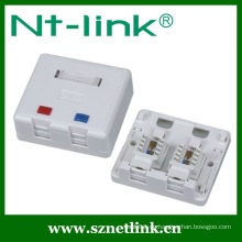 Dual Port Winkel Faceplate mit 2 PCS RJ45 Jack